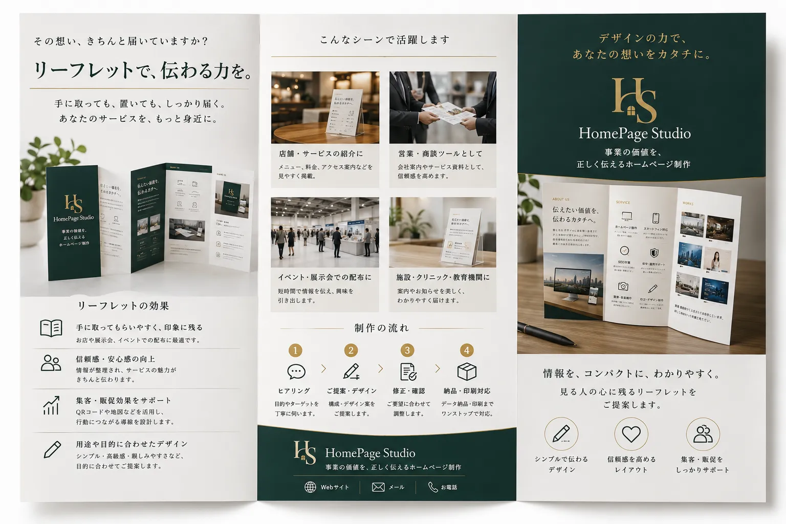 リーフレットの完成例